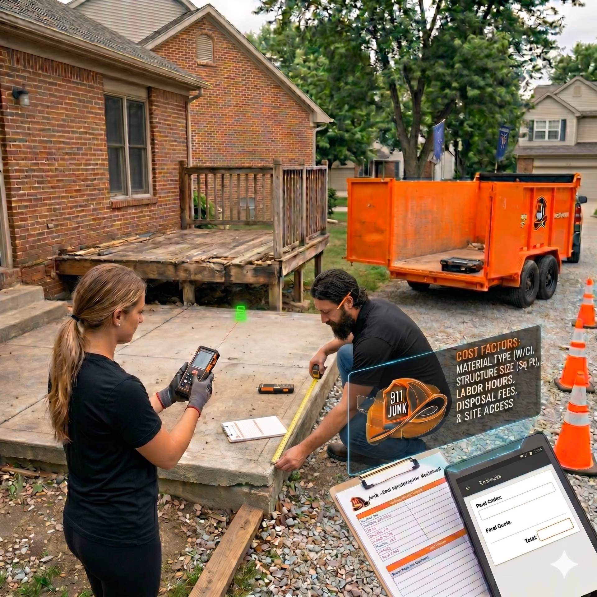 How do you determine the cost of a demolition project?